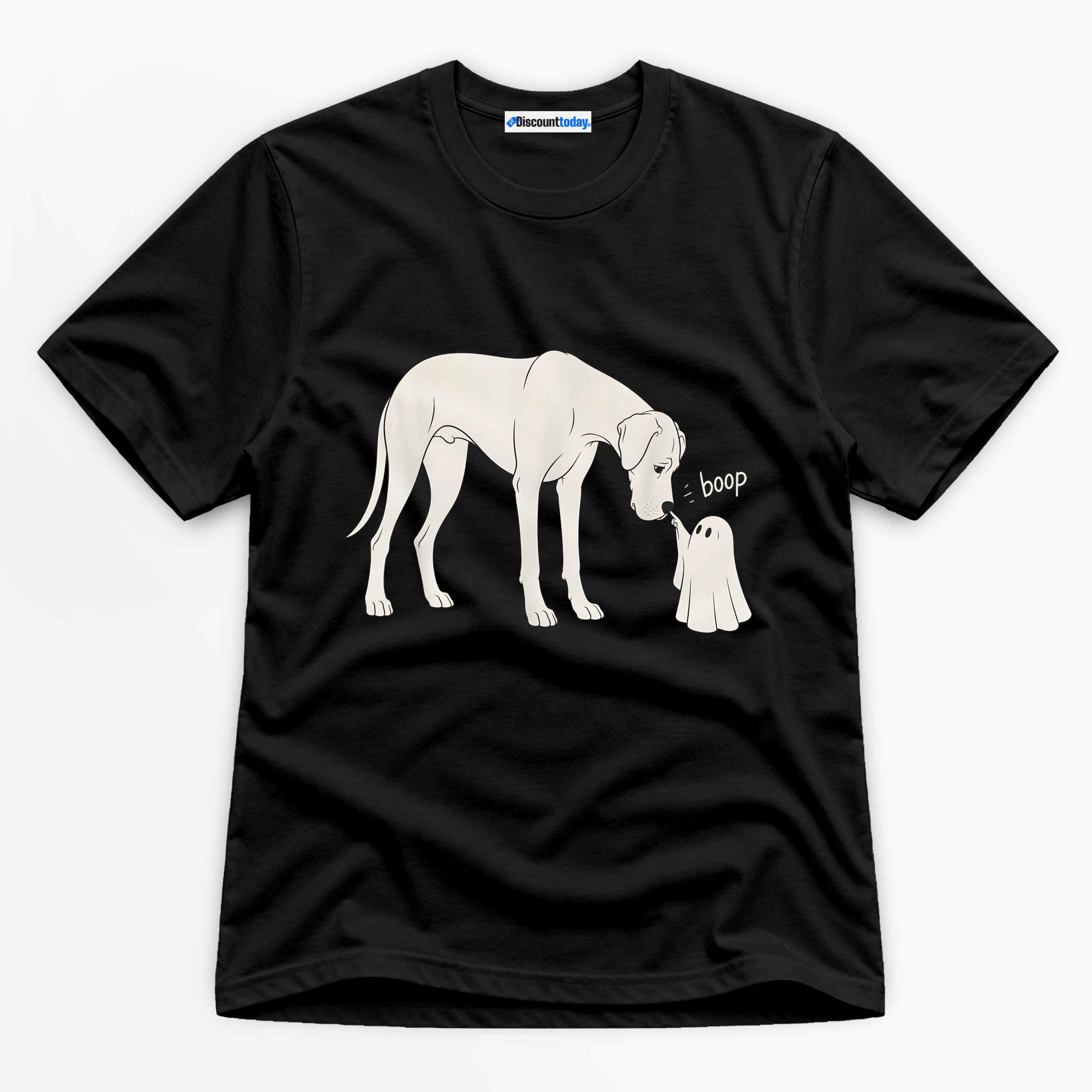 Boo-P Ghost And Dog Premium Graphic Ver 6 T-Shirt – Halloween catona-1090