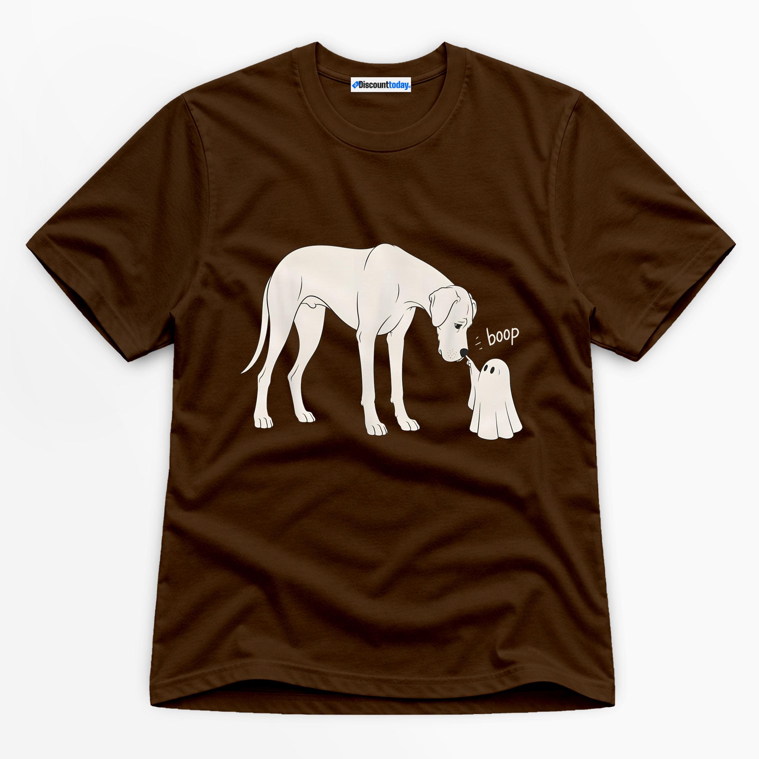 Boo-P Ghost And Dog Premium Graphic Ver 6 T-Shirt – Halloween catona-1090-v2