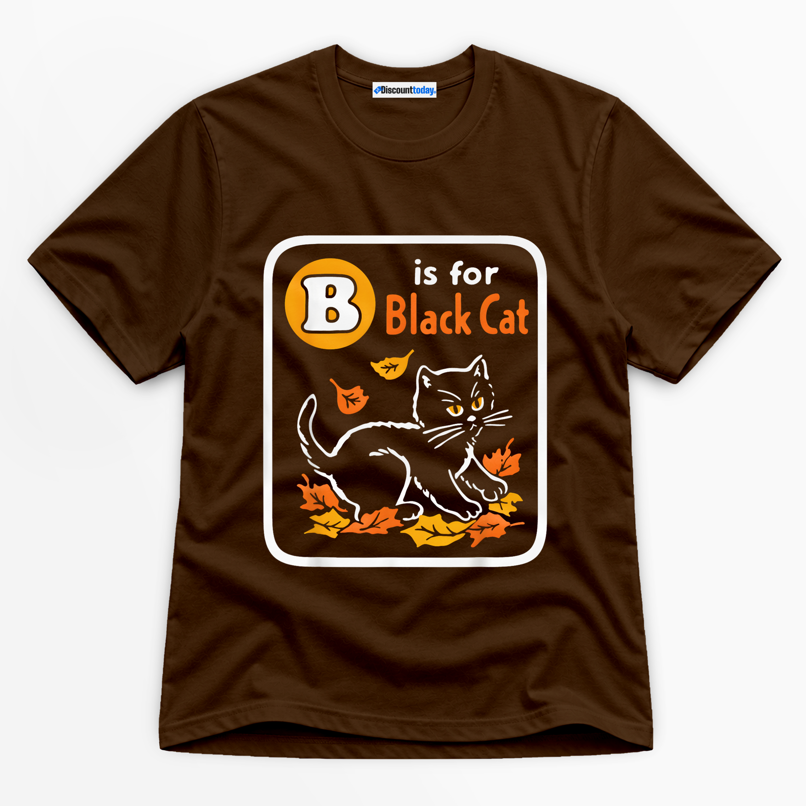 B Is For Black Cat Premium Graphic T-Shirt - Halloween catona-1096-v1