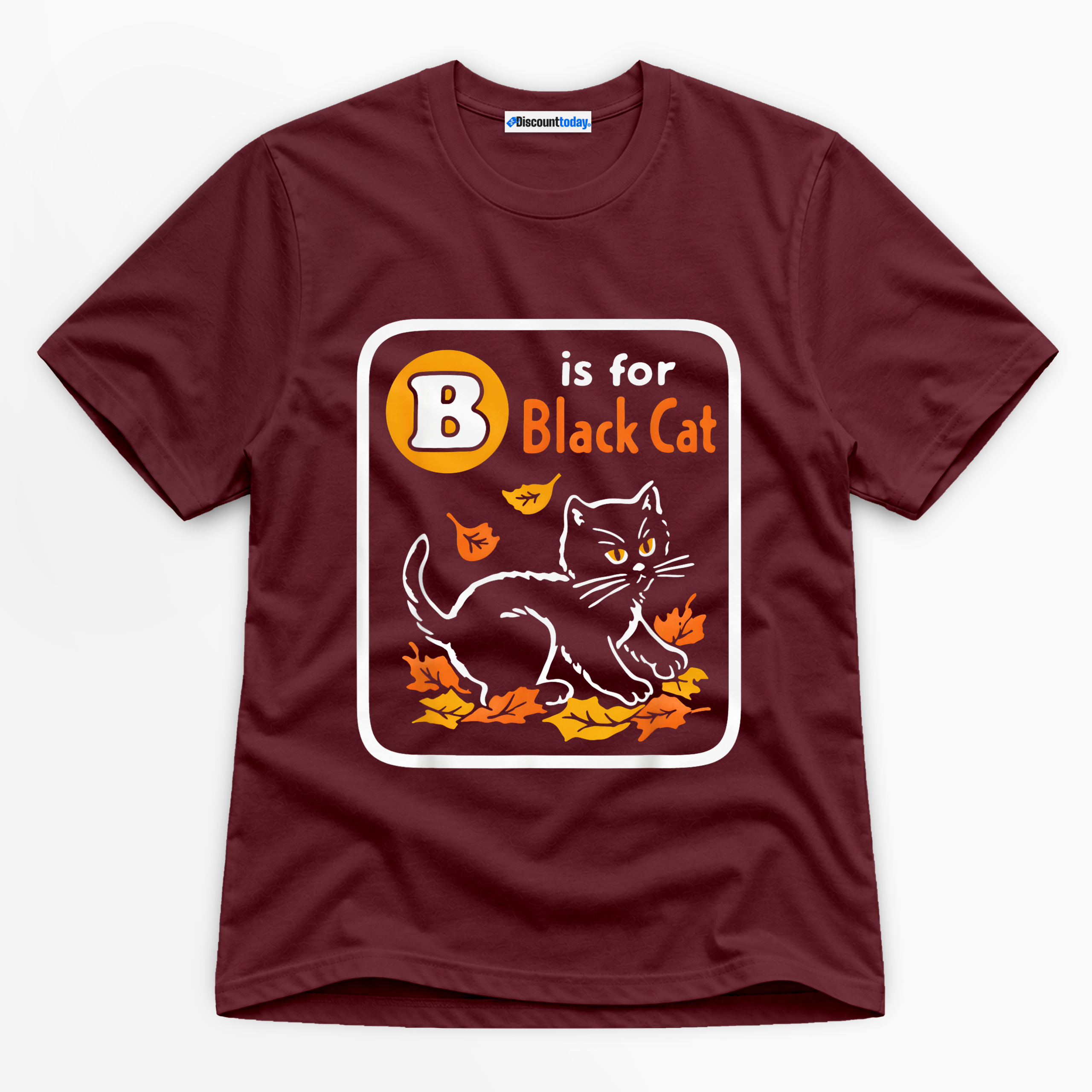 B Is For Black Cat Premium Graphic T-Shirt - Halloween catona-1096-v2
