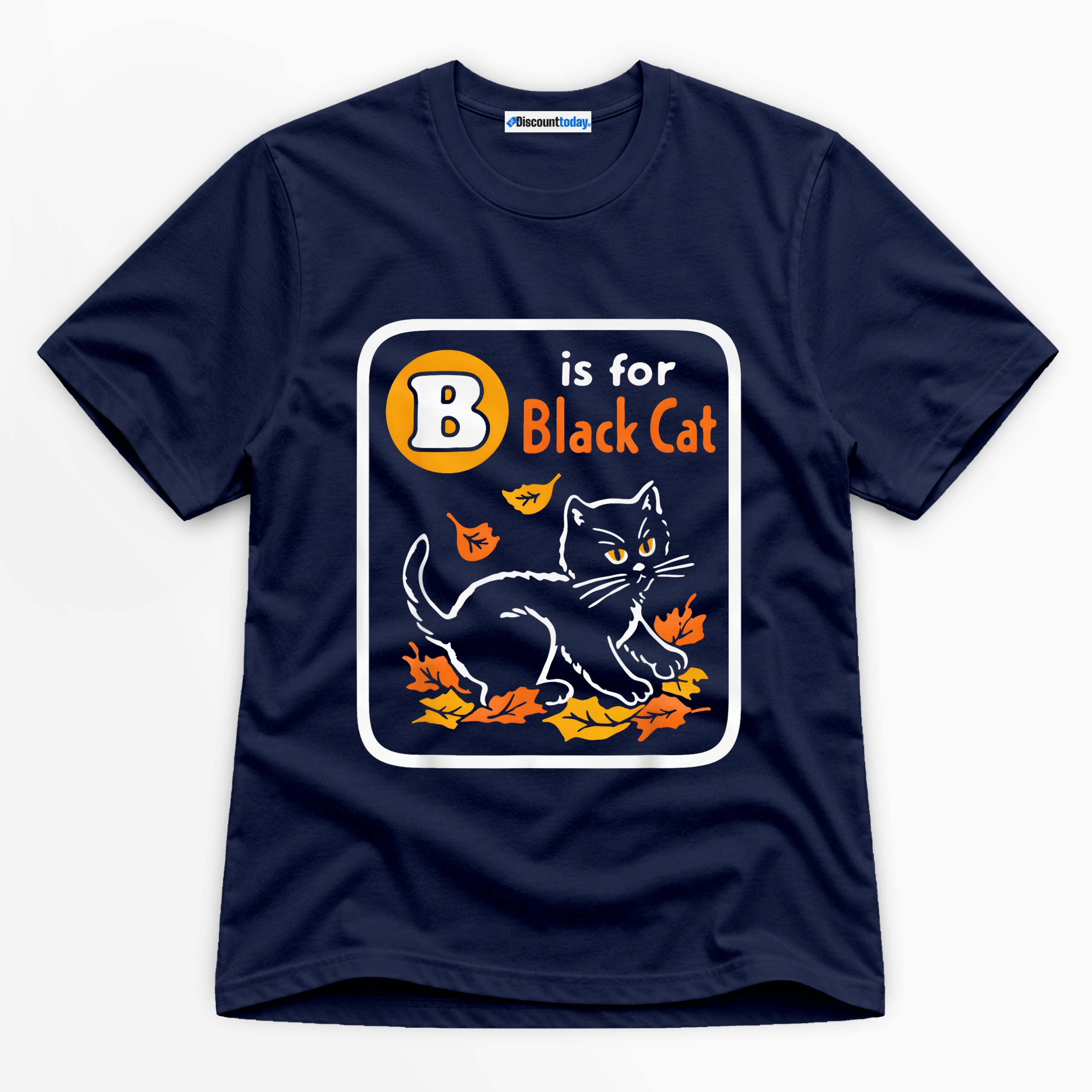 B Is For Black Cat Premium Graphic T-Shirt - Halloween catona-1096-v3