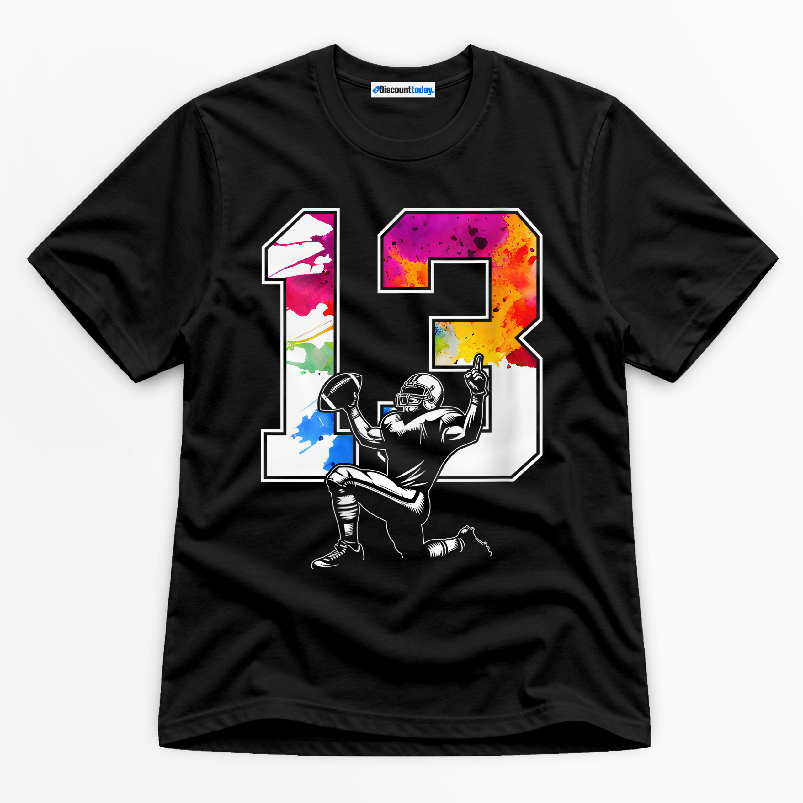 13 Football Player Premium Graphic T-Shirt - Birthday catona-1102