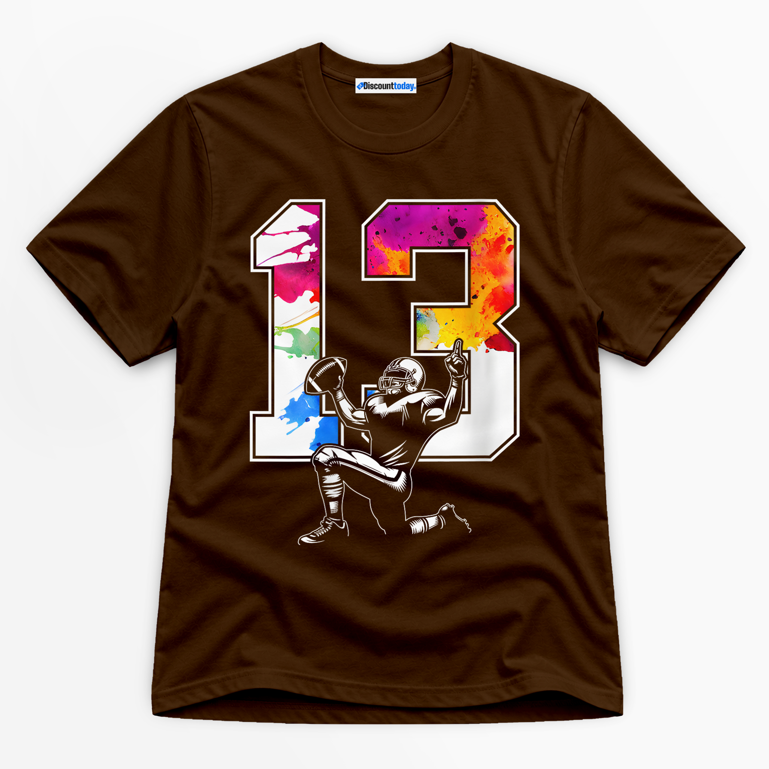 13 Football Player Premium Graphic T-Shirt - Birthday catona-1102-v2