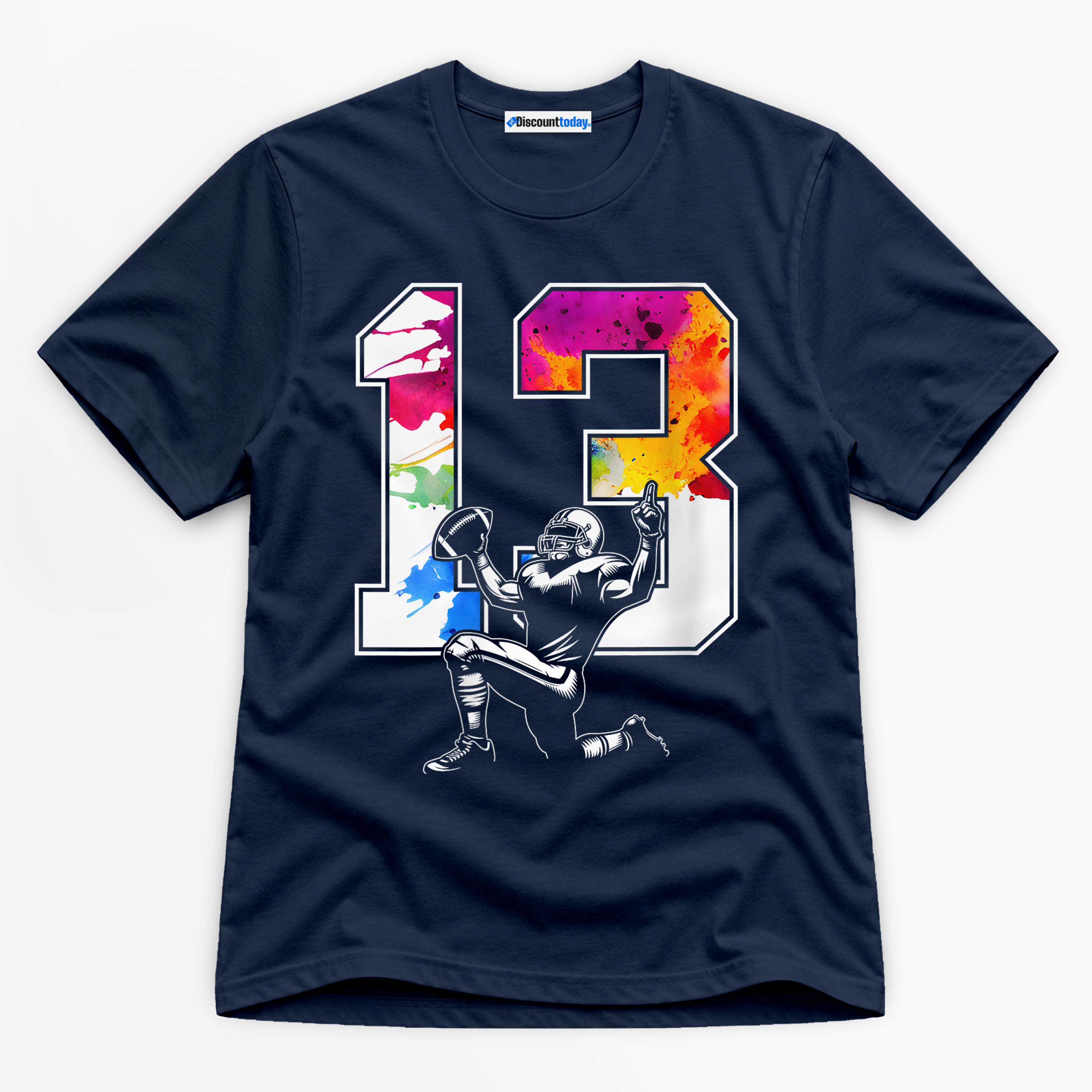 13 Football Player Premium Graphic T-Shirt - Birthday catona-1102-v3