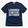 Legends Are Born In October Premium Graphic T-Shirt - Birthday catona-1111-v1