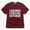 Legends Are Born In October Premium Graphic T-Shirt - Birthday catona-1111-v2