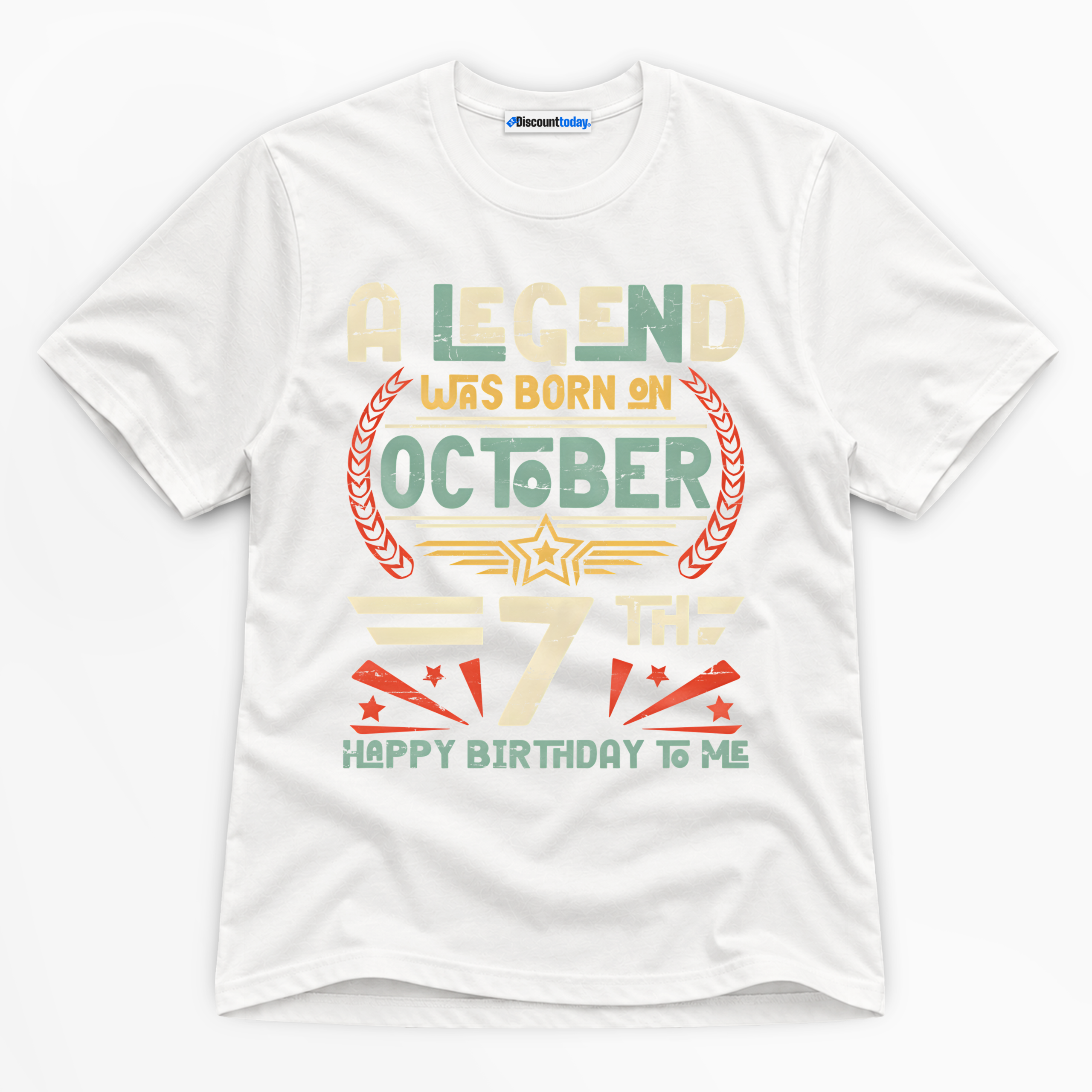 A Legend Was Born on October 7th Premium Graphic T-Shirt - Birthday catona-1113-v1