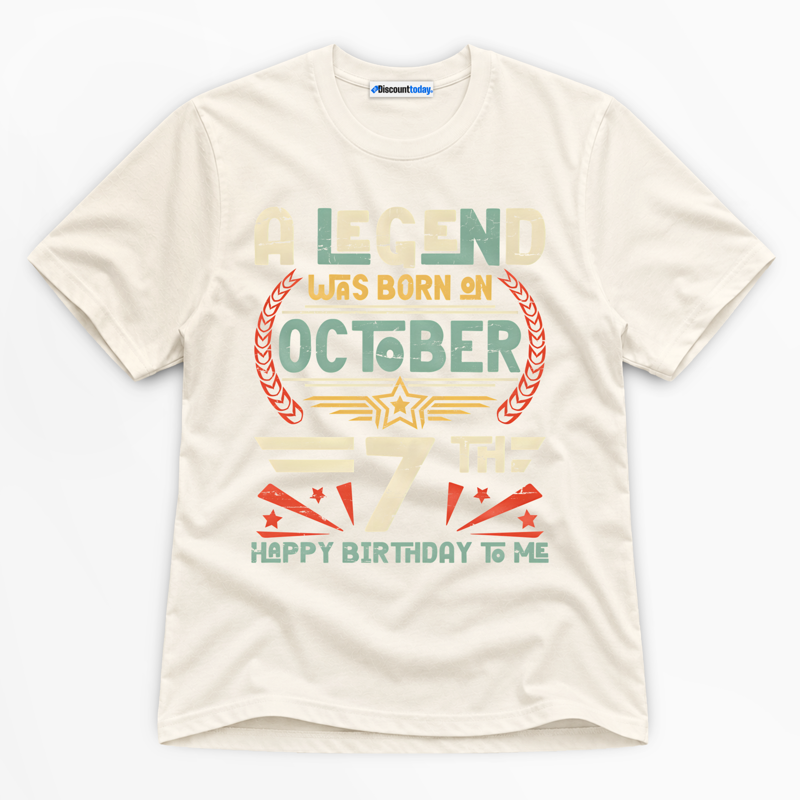 A Legend Was Born on October 7th Premium Graphic T-Shirt - Birthday catona-1113-v2