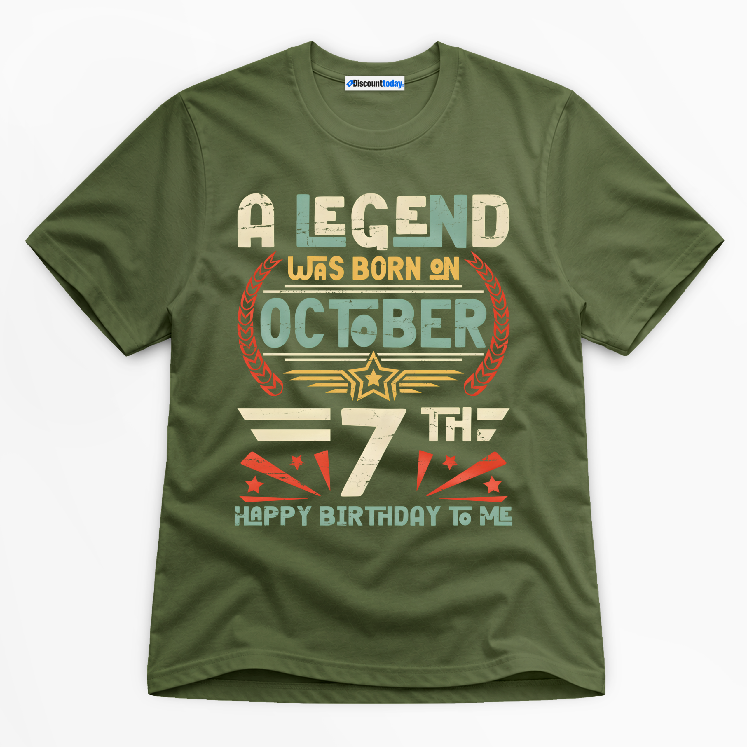 A Legend Was Born on October 7th Premium Graphic T-Shirt - Birthday catona-1113-v3