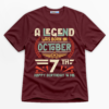 A Legend Was Born on October 7th Premium Graphic T-Shirt - Birthday catona-1113-v5