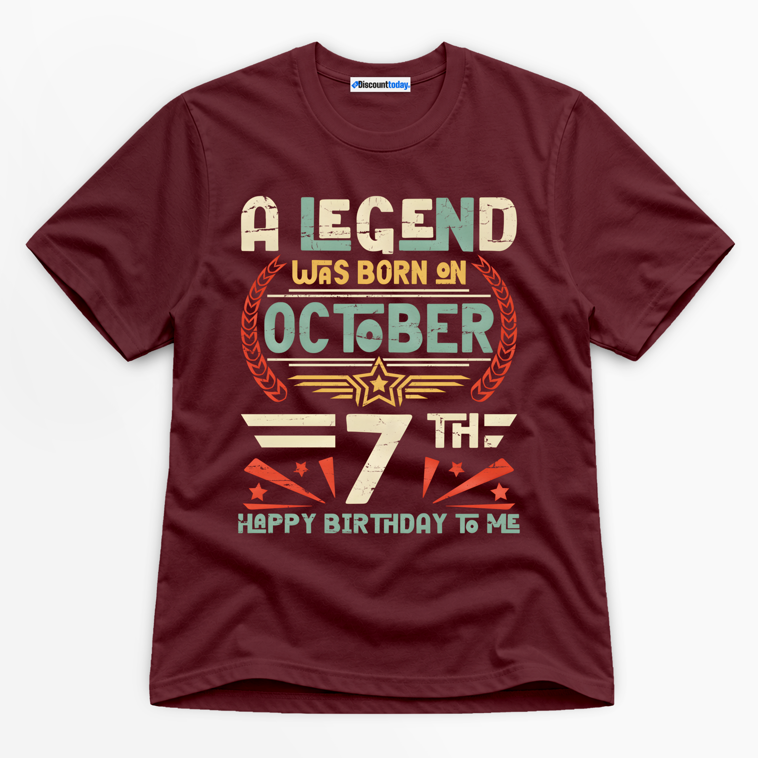 A Legend Was Born on October 7th Premium Graphic T-Shirt - Birthday catona-1113-v5