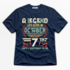 A Legend Was Born on October 7th Premium Graphic T-Shirt - Birthday catona-1113-v6