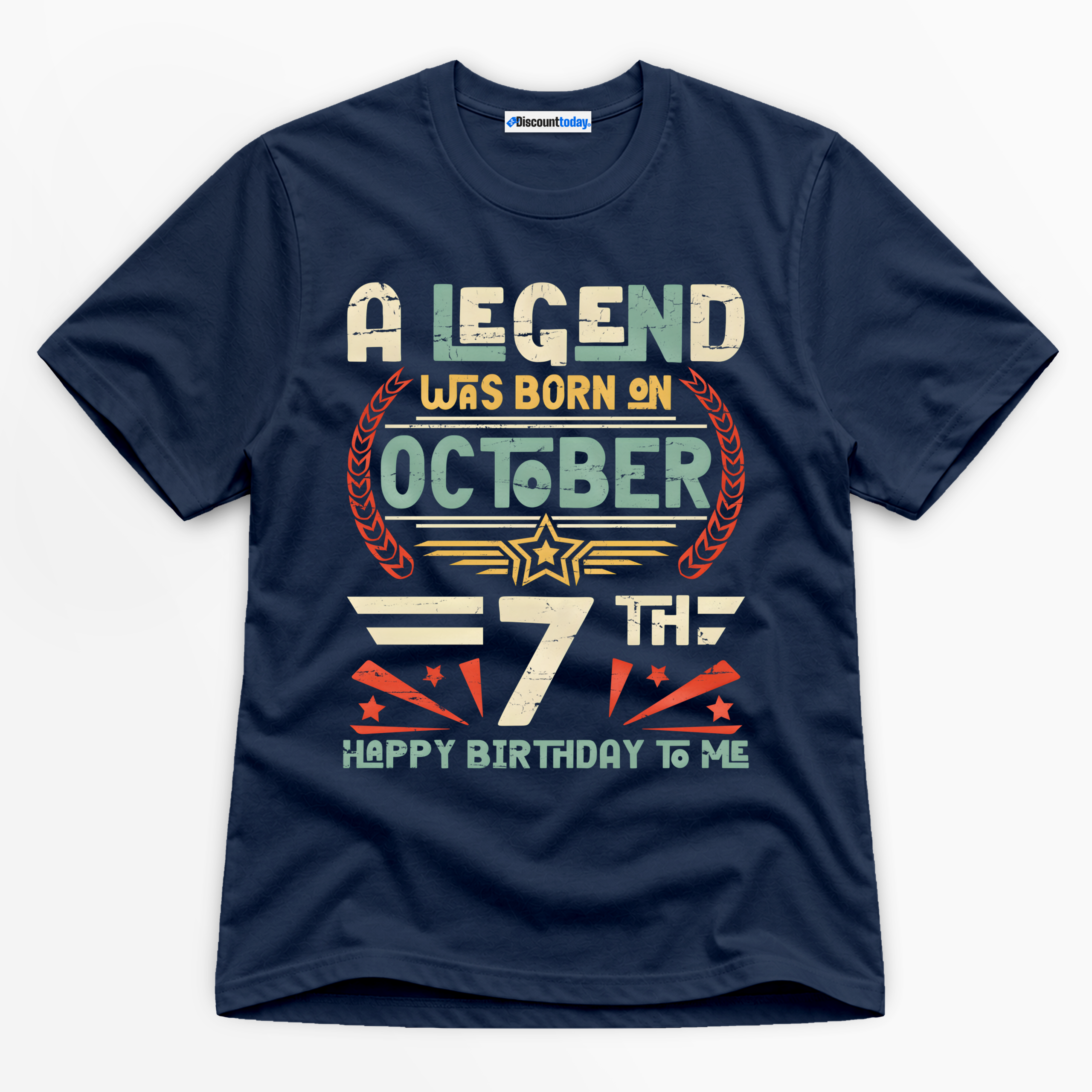 A Legend Was Born on October 7th Premium Graphic T-Shirt - Birthday catona-1113-v6
