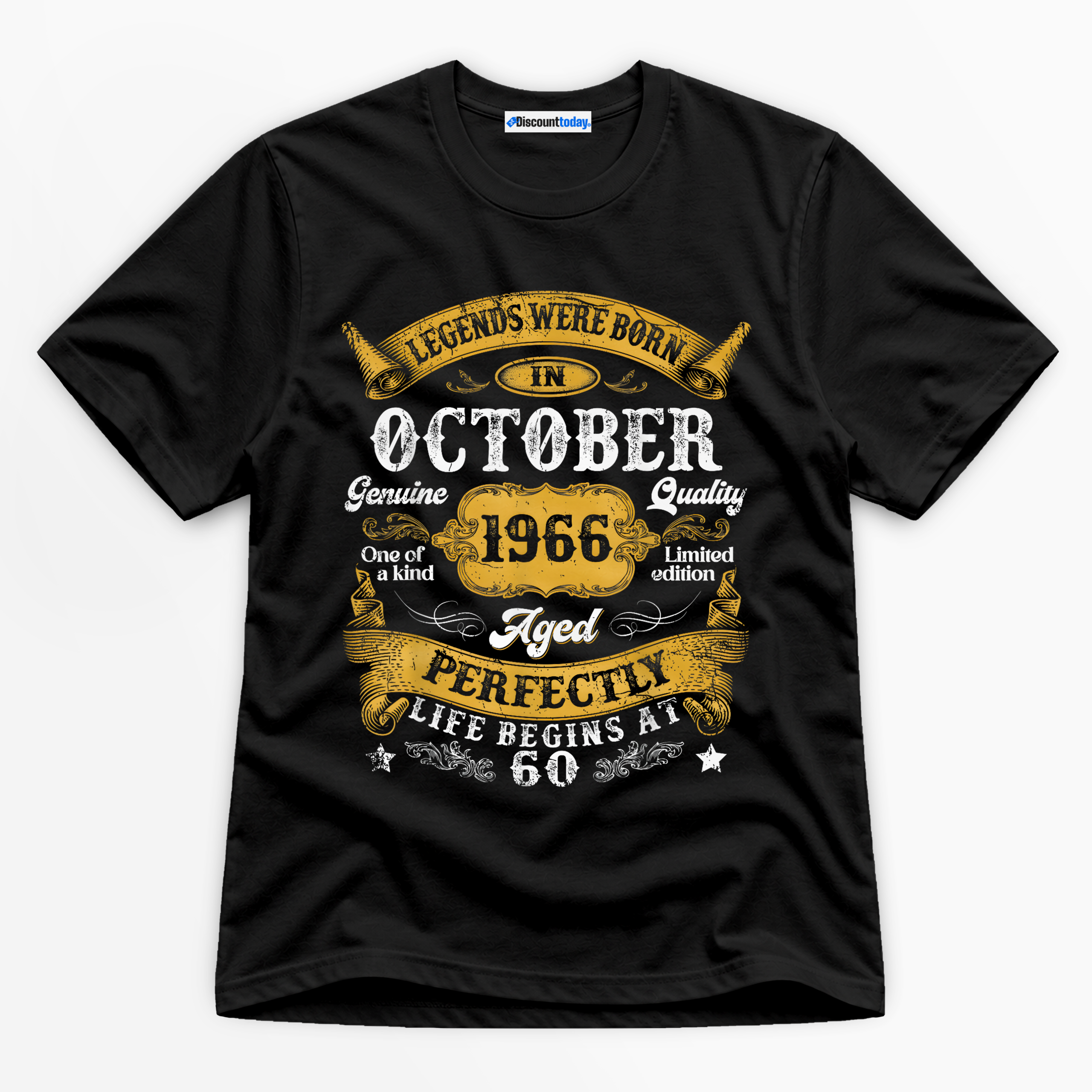 Legends Were Born In October 1966 Premium Graphic T-Shirt - Birthday catona-1120