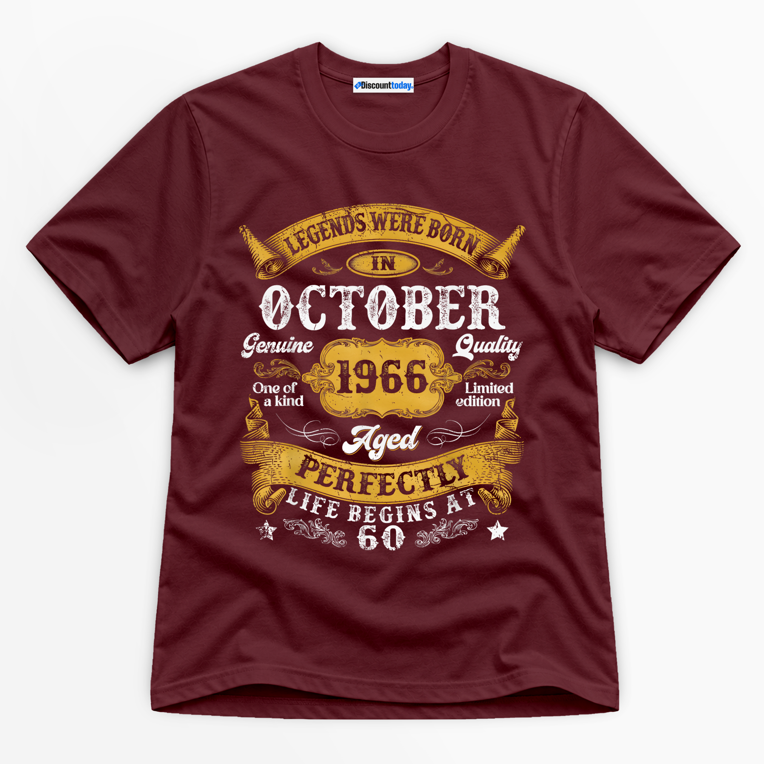 Legends Were Born In October 1966 Premium Graphic T-Shirt - Birthday catona-1120-v2