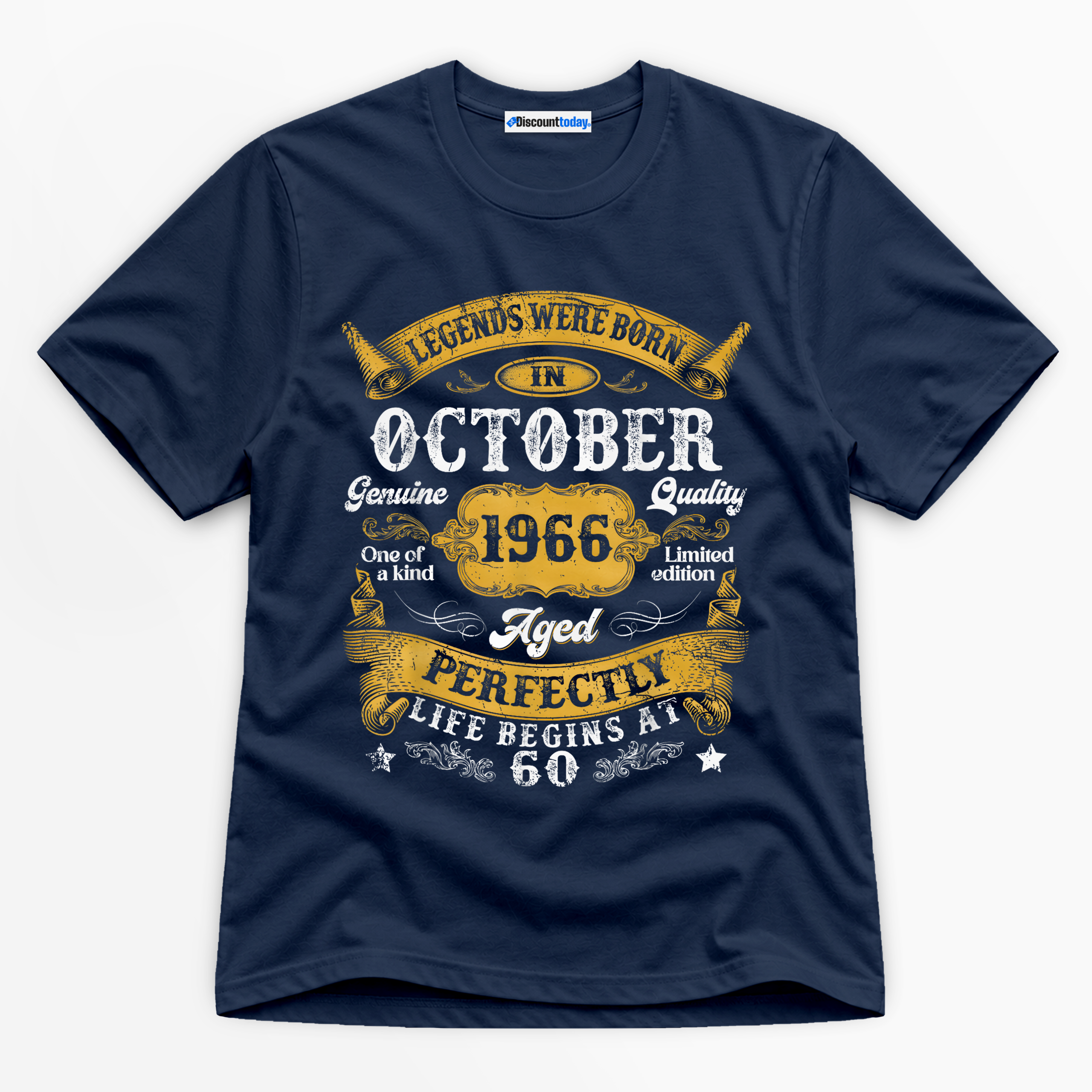 Legends Were Born In October 1966 Premium Graphic T-Shirt - Birthday catona-1120-v3