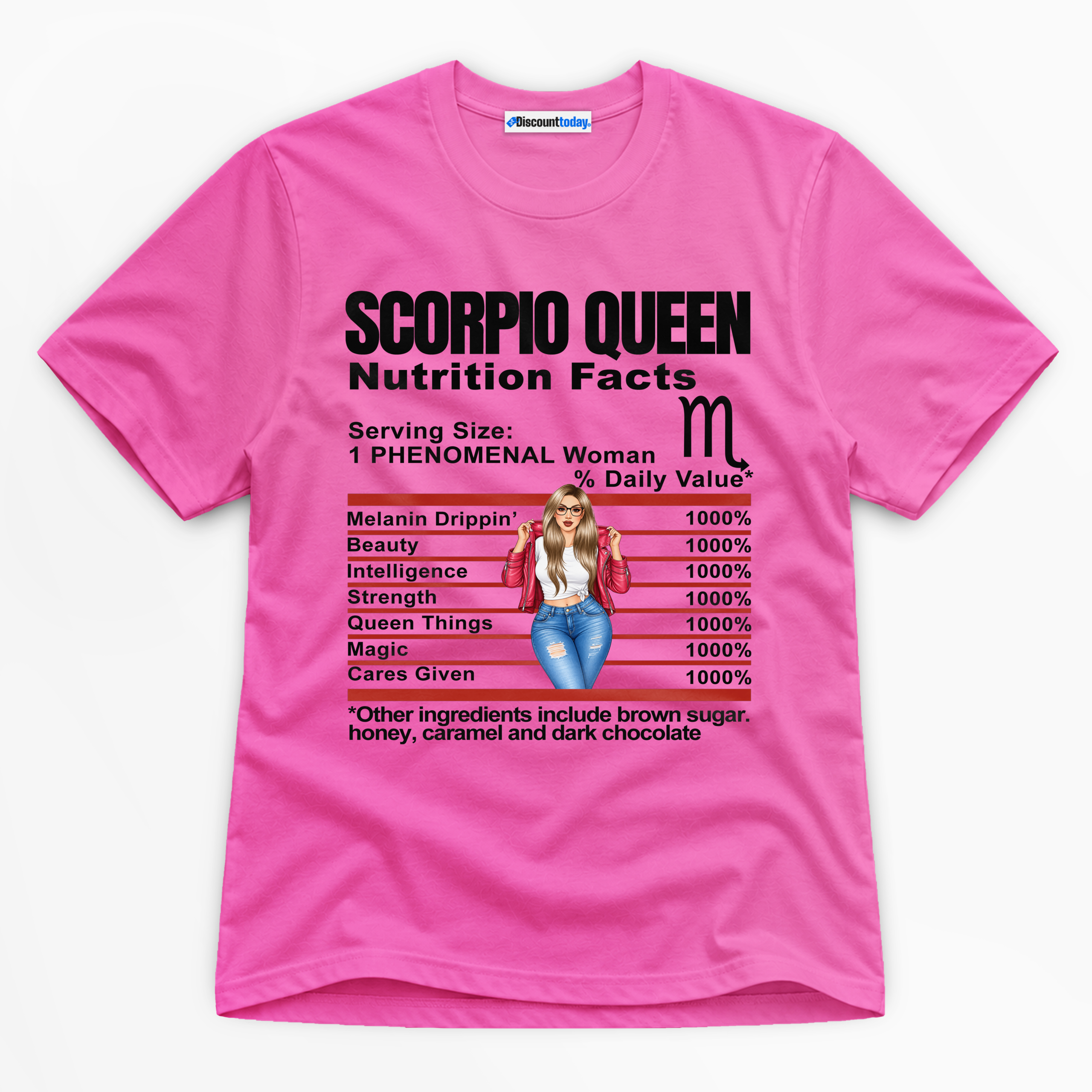 Scorpio Queen Nutrition Facts Premium Graphic T-Shirt - Birthday catona-1136-v5