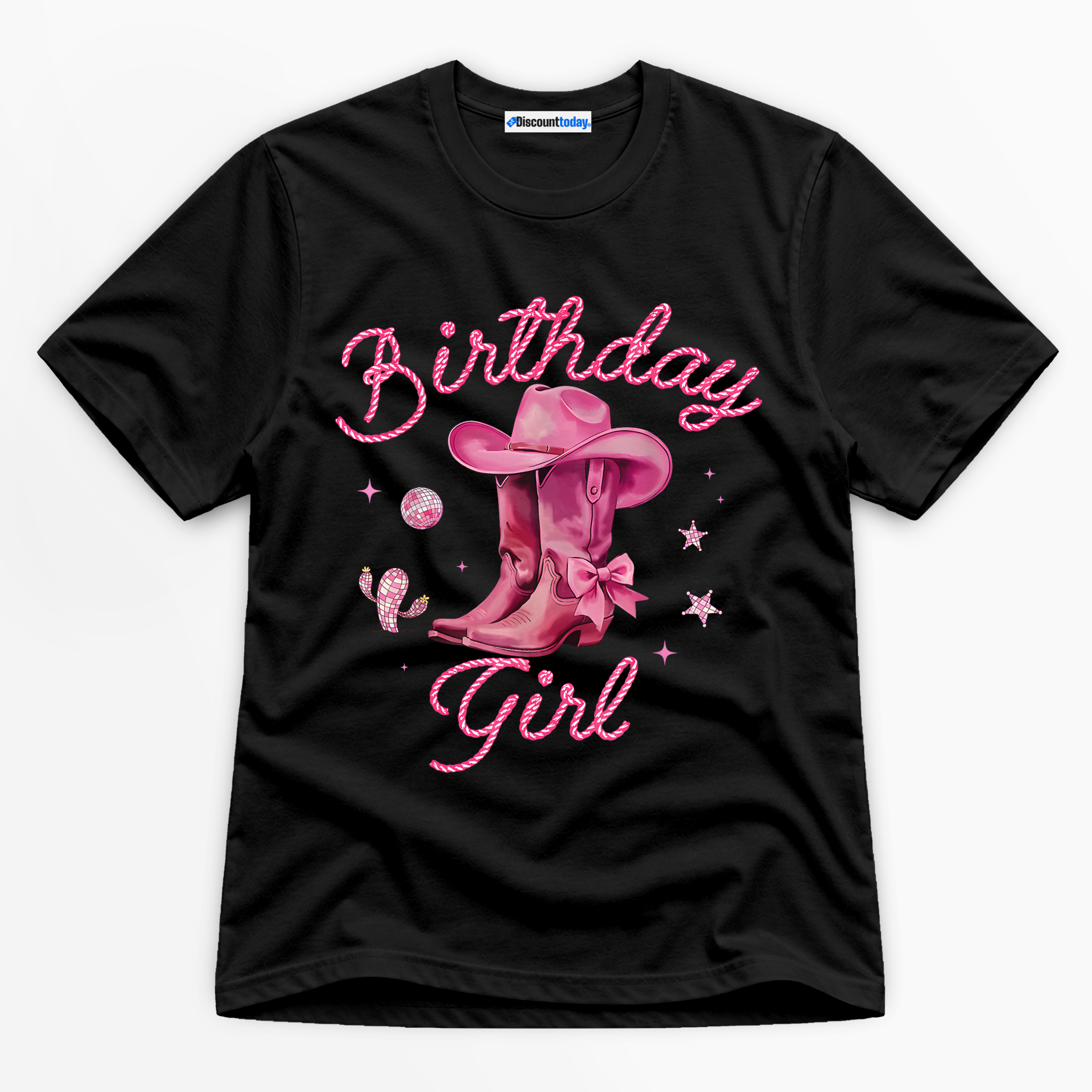 Birthday Girl Cowgirl Premium Graphic T-Shirt - Birthday catona-1144