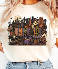 Universal Studio Halloween Shirt, Vintage Spooky Theme Park Shirt, Halloween Vacation Graphic Tee, Spooky Season Coaster Trip Gift