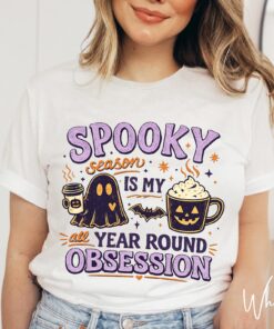 Spooky Season Shirt, Halloween Ghost Shirt, Spooky Season Is My All Year Round Obsession Tee