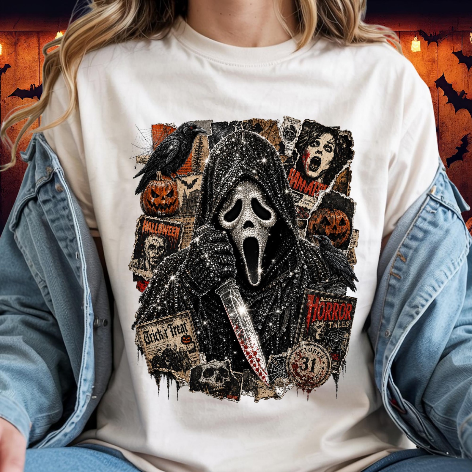 Vintage Horror Collage Shirt, Slasher Movie Tee, Halloween Horror Fan Gift Vintage Horror Collage Shirt, Slasher Movie Tee, Halloween Horror Fan Gift