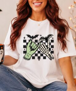 Pinky Promise Halloween Shirt, Best Friend Halloween Shirts, Skeleton Hand Tee