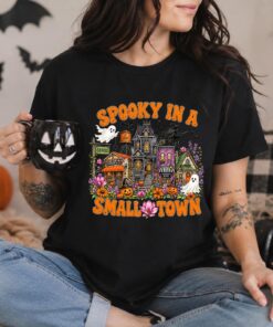 Spooky in a Small Town Shirt, Cute Halloween Ghost Tee