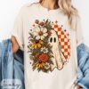 Floral Ghost Shirt, Halloween Shirt, Fall Shirt, Ghost Shirt